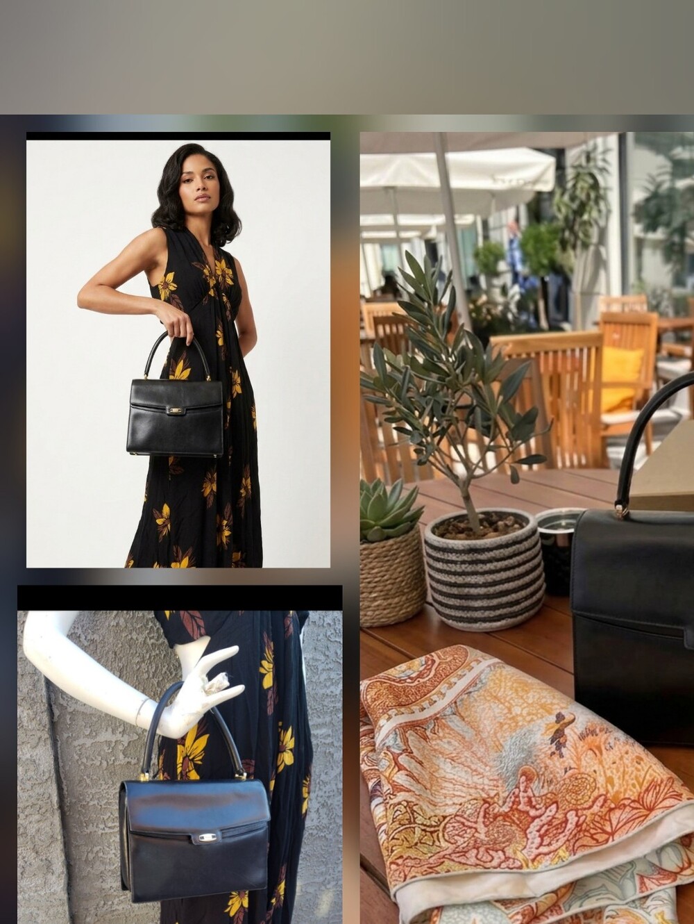 Vintg. Salvatore Ferragamo Top-Handle Leather Bag